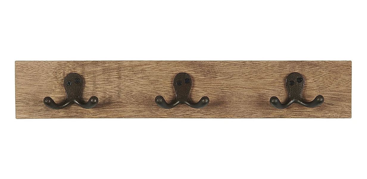 Ib Laursen Hakenleiste Hakenleiste mit 3 Doppelhaken Garderobenhaken Unika günstig online kaufen