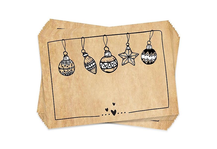 Logbuch-Verlag Dekofigur 25 Weihnachtsaufkleber zum Beschriften als Namensa günstig online kaufen