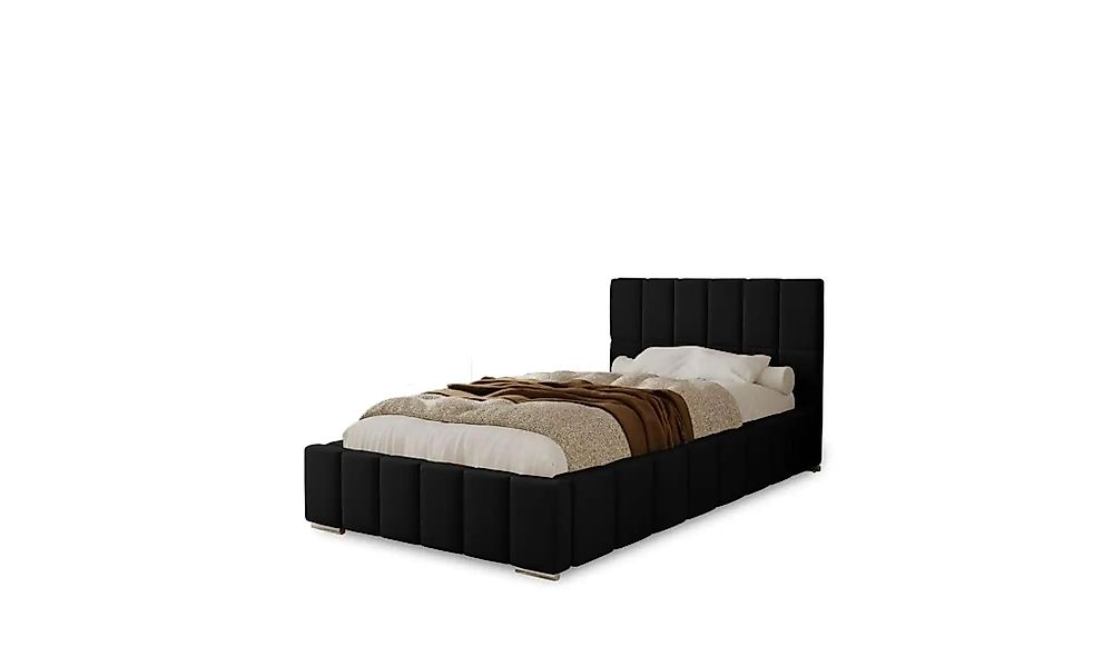 Polsterbett mit Stauraum  Ayr ¦ schwarz ¦ Maße (cm): B: 95 H: 100 Betten > günstig online kaufen