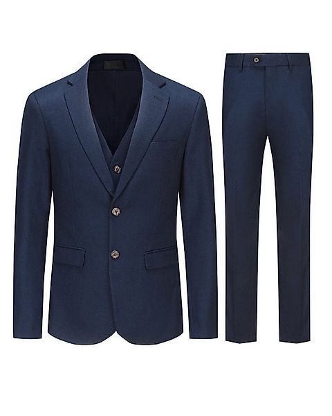 Allthemen Anzug (3 tlg) Slim Fit Hochzeitanzug mit 2 Knöpfen Anzüge für Arb günstig online kaufen