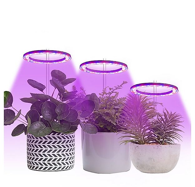 Rosnek Pflanzenlampe 1-4 Ringlicht-Kopf,Vollspektrum,dimmbares,für Indoor-P günstig online kaufen