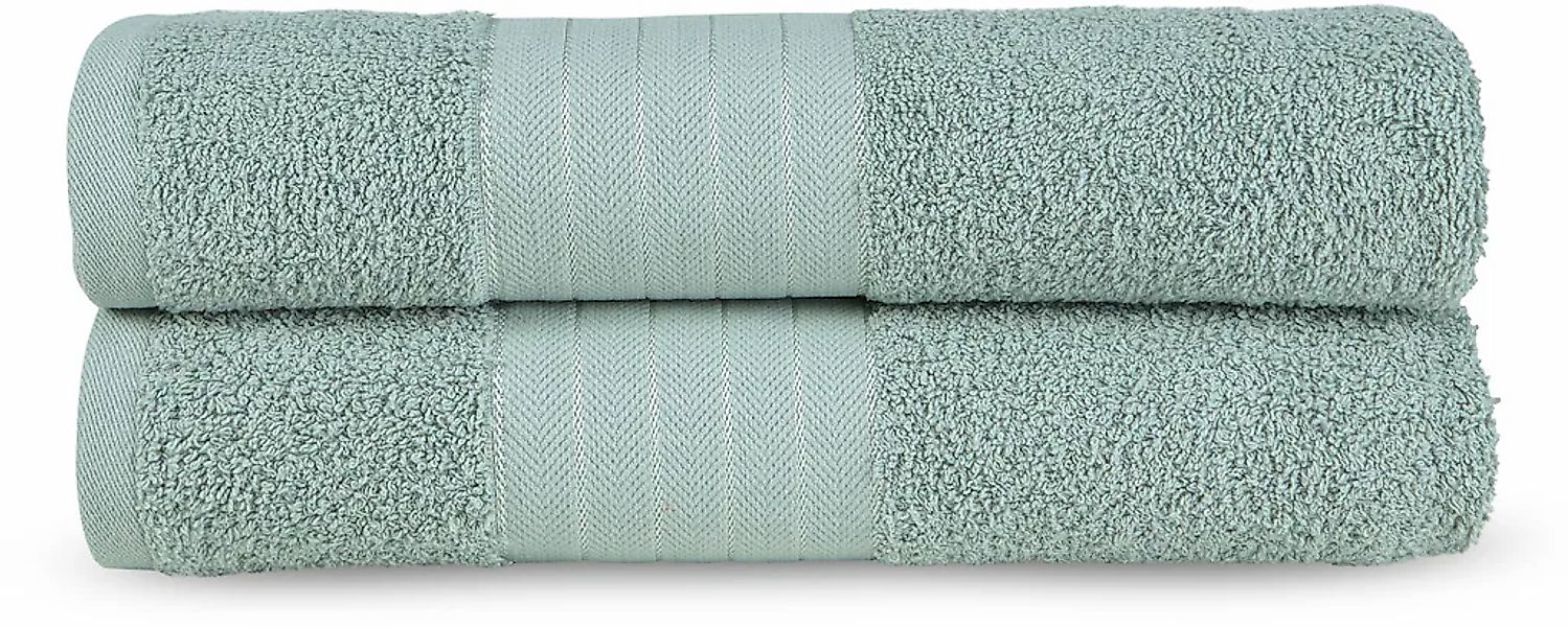 good morning Badetücher "Uni" Baumwolle, Walkfrottee, Bordüre, 500 GSM, Ein günstig online kaufen