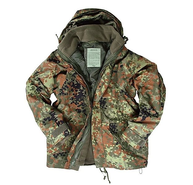 Mil-Tec Parka Militär Nässeschutzjacke mit Fleecejacke Wasserabweisend günstig online kaufen