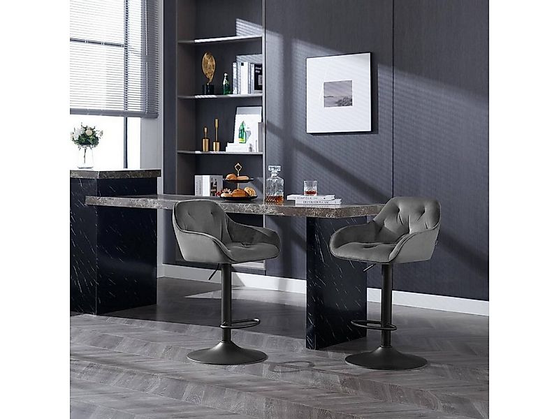 Woltu Barhocker (1 St), höhenverstellbar drehbar, mit Armlehmen Fußstütze günstig online kaufen