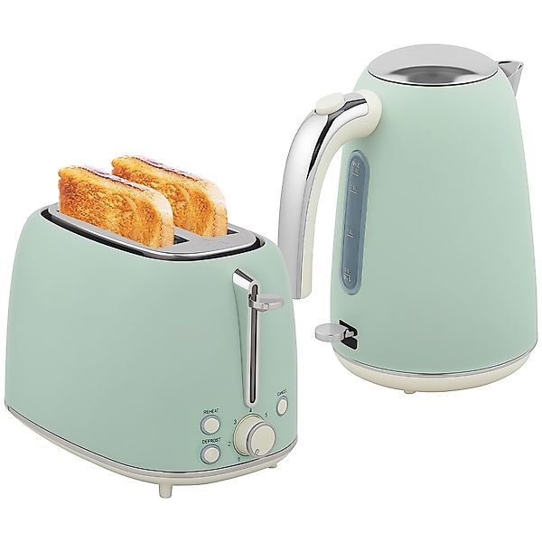 HOMCOM Set Wasserkocher und Toaster aus Edelstahl 2200 W und 1,7 L, 2-Schei günstig online kaufen