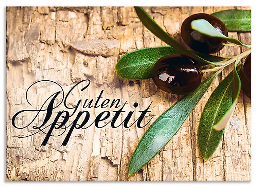 Artland Küchenrückwand »Oliven Guten Appetit« Alu Spritzschutz mit Klebeban günstig online kaufen