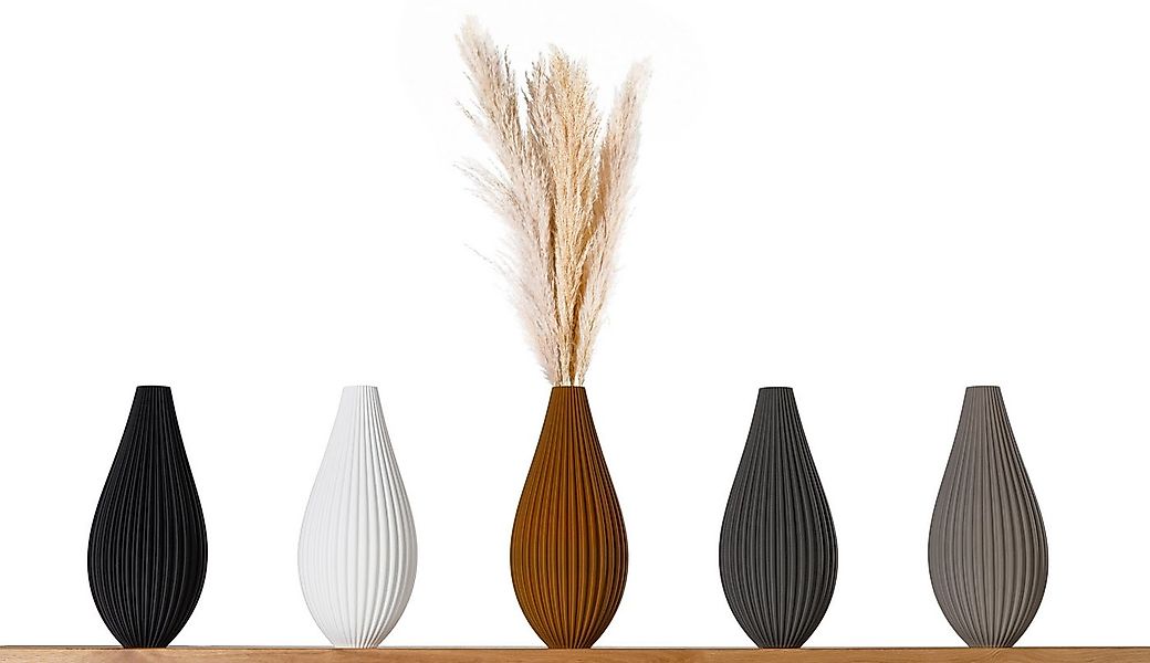 3D Vase Dekovase Sina XL 40cm Nachhaltige Deko Vase Pampasgras Trockenblume günstig online kaufen