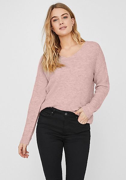 Vero Moda V-Ausschnitt-Pullover VMCREWLEFILE LS V-NECK günstig online kaufen