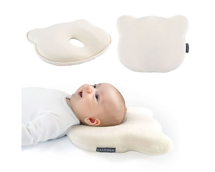 LaLoona Babykissen beige, Babykissen gegen Kopfverformung / Plattkopf Kopfk günstig online kaufen