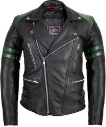MDM Motorradjacke Herren Retro Lederjacke Motorrad günstig online kaufen