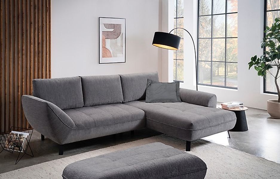 exxpo - sofa fashion Ecksofa »Bellini, Materialmix oder komplett Struktur, günstig online kaufen