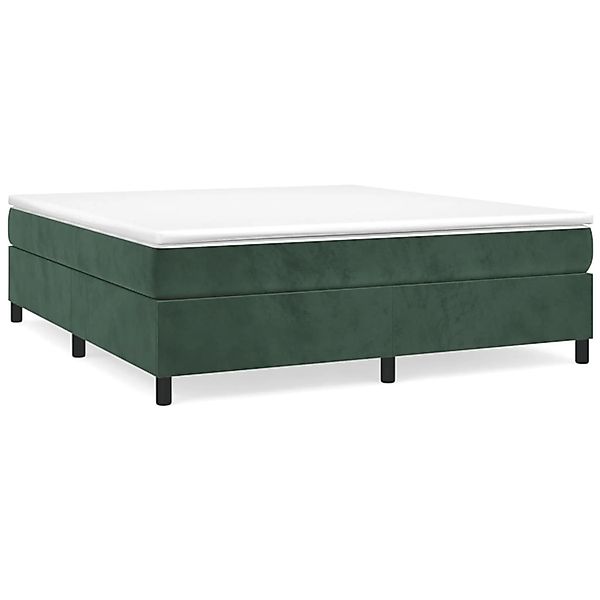 vidaXL Boxspringbett Dunkelgrün 160x200 cm Samt1368038 günstig online kaufen