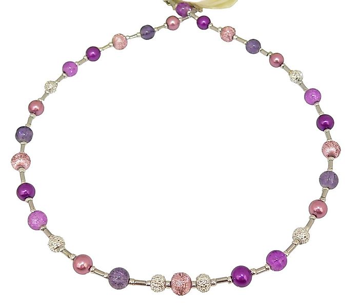 traumschmuck Kette ohne Anhänger 245 Perlenkette Glasperlen lila violett Hä günstig online kaufen
