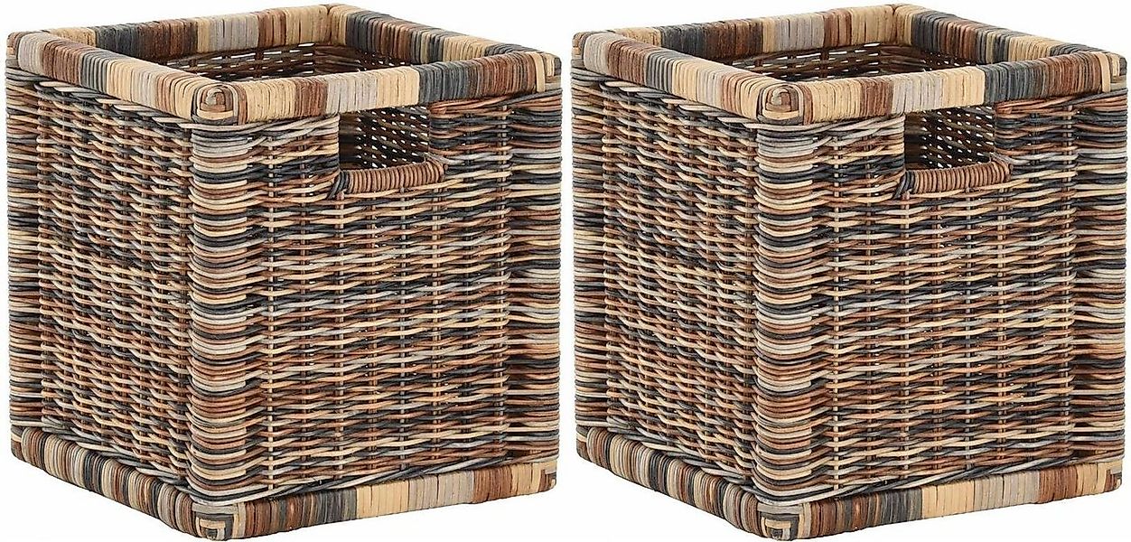 Krines Home Regalkorb Set/2 Regalkorb Aufbewahrungskorb geflochten Rattan ( günstig online kaufen