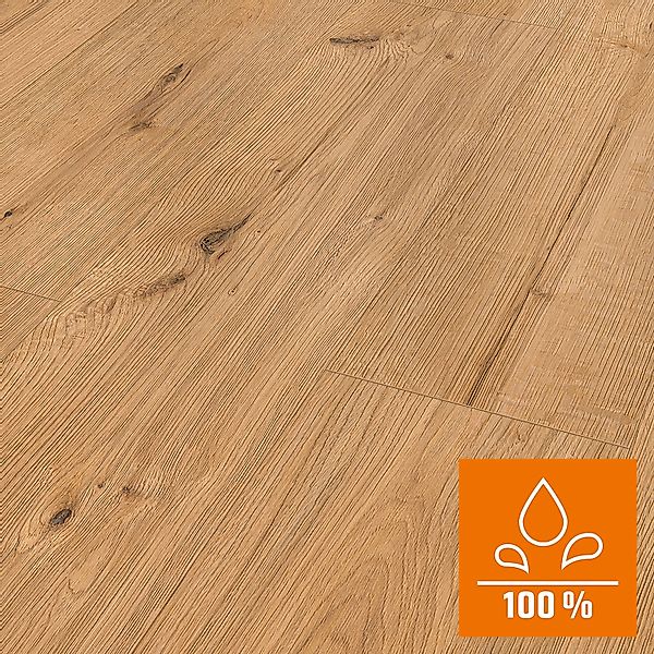 Classen XL Laminat 8 mm Wasserfest Eiche Sägerau Natur günstig online kaufen