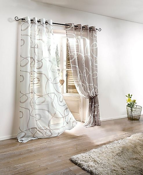 heine Gardine Dekostore . (2 St), Ösen, halbtransparent günstig online kaufen