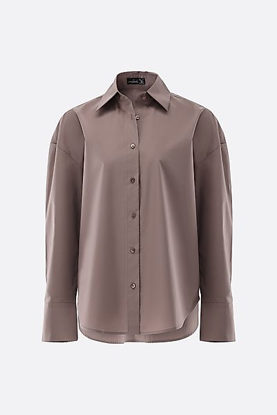 Hemdbluse mit überschnittenen Schultern günstig online kaufen