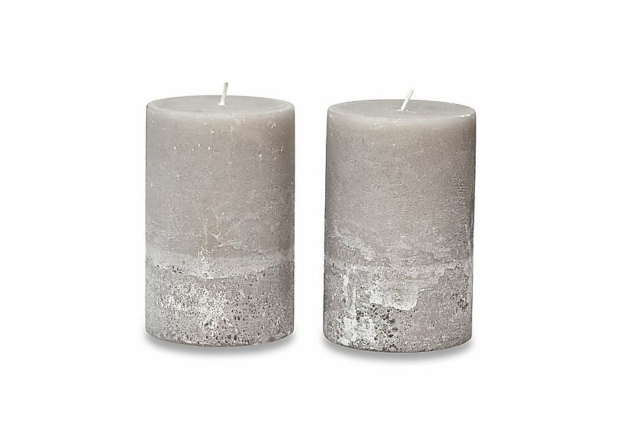 Mirabeau Stumpenkerze Kerze 2er Set Oviedo taupe (2er Set, 2er Set), none günstig online kaufen