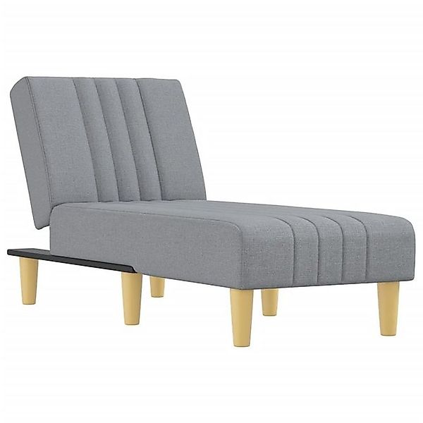 vidaXL Chaiselongue Chaiselongue Hellgrau Stoff, 1 Teile günstig online kaufen