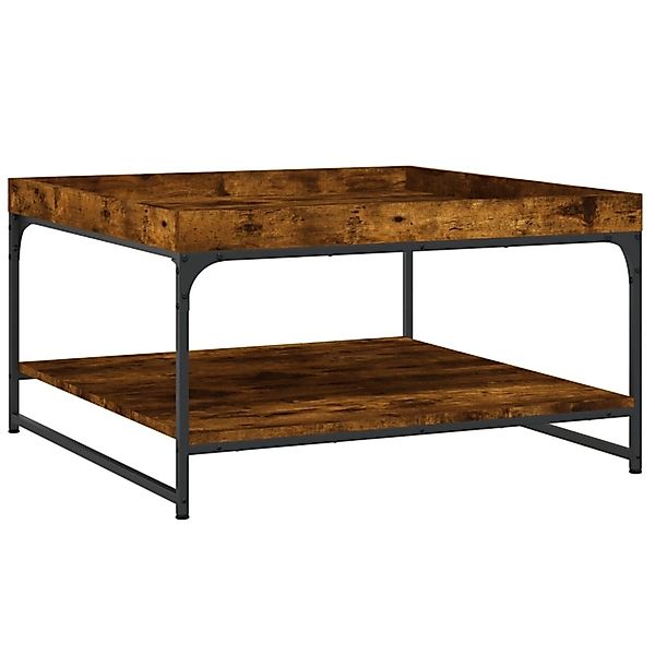 vidaXL Couchtisch Räuchereiche 80x80x45 cm Holzwerkstoff und Eisen 832815 günstig online kaufen