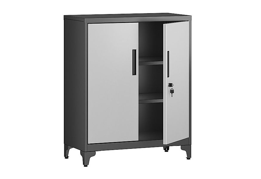 SONGMICS Aktenschrank Mehrzweckschrank, Büroschrank mit 2 Türen Schrank abs günstig online kaufen