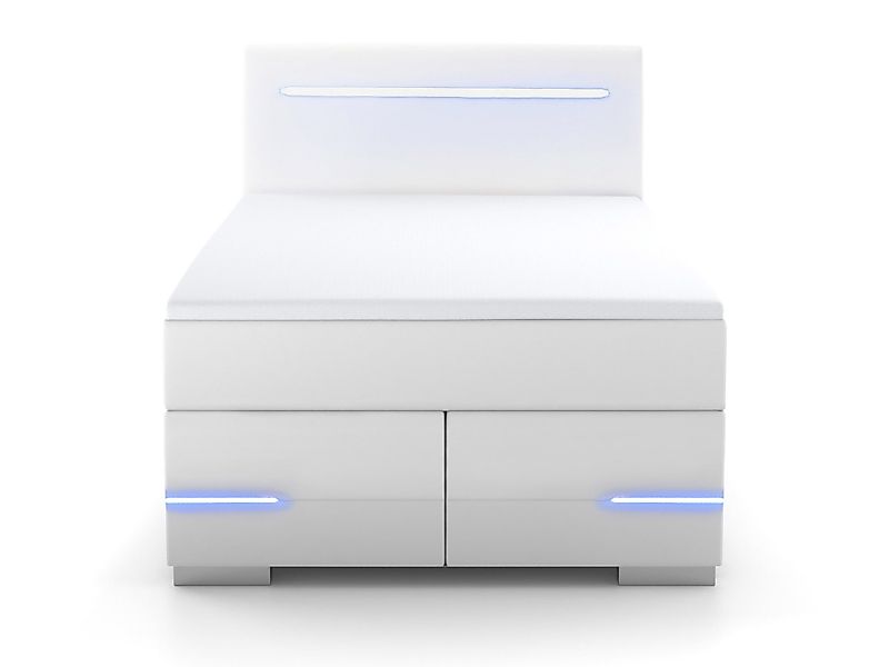 wonello Boxspringbett Lennox, mit LED-Beleuchtung, 2x günstig online kaufen