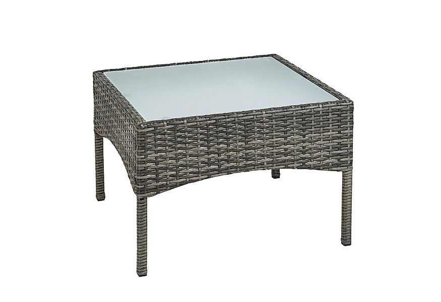 ESTEXO Gartentisch Polyrattan Beistelltisch Loungetisch Balkontisch Anthraz günstig online kaufen