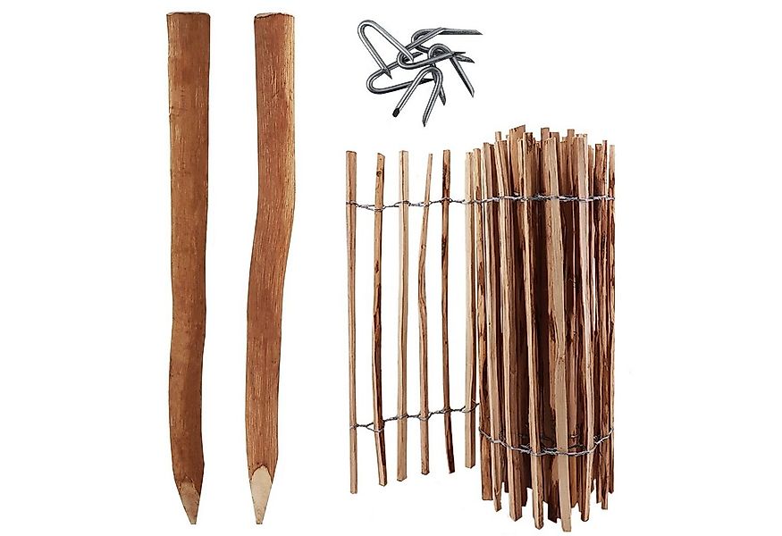 Aquagart Staketenzaun 5m Komplett Set Staketenzaun 120cm hoch mit Pfosten 1 günstig online kaufen