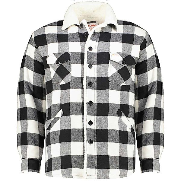Kamro Gefütterte Hemdjacke im Holzfäller-Stil Farbe schwarz/weiß Größe: 7XL günstig online kaufen