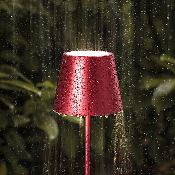 LED-Akkutischlampe Nuindie mini, Easy Connect, rot, dimmbar günstig online kaufen