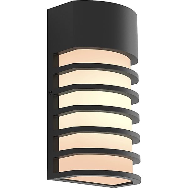 Lutec Außenwandleuchte Fulton 24,3 x 10 x 13 cm Schwarz Matt günstig online kaufen