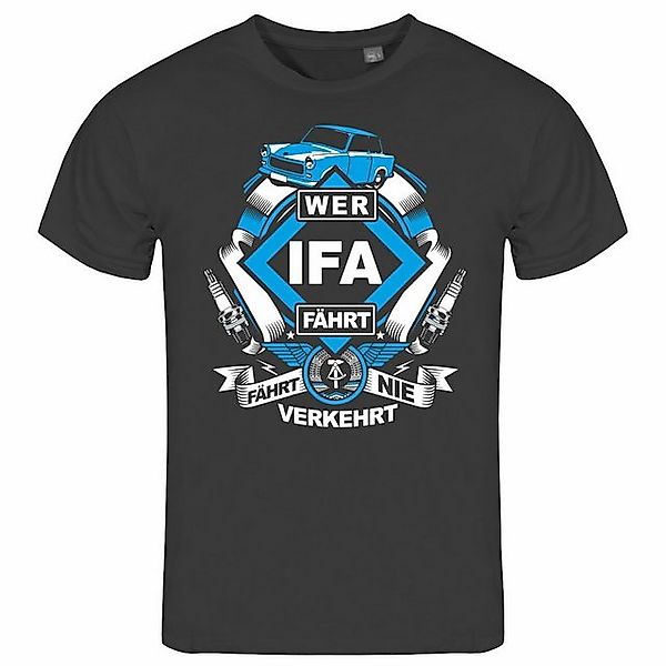 deinshirt Print-Shirt Herren T-Shirt Wer IFA fährt fährt nie verkehrt Trabi günstig online kaufen