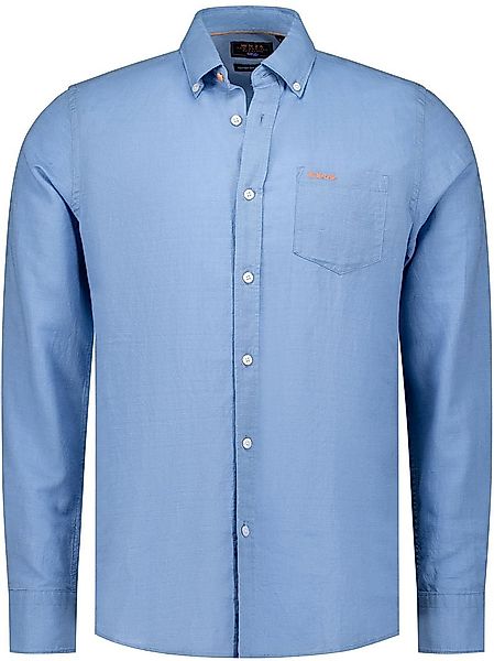 NZA Shirt Clayton Linnen Blend Pacific Blue - Größe XL günstig online kaufen