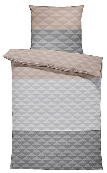 One Home Bettwäsche, Mikrofaser, 2 teilig, modern, gestreift und Rautenmust günstig online kaufen