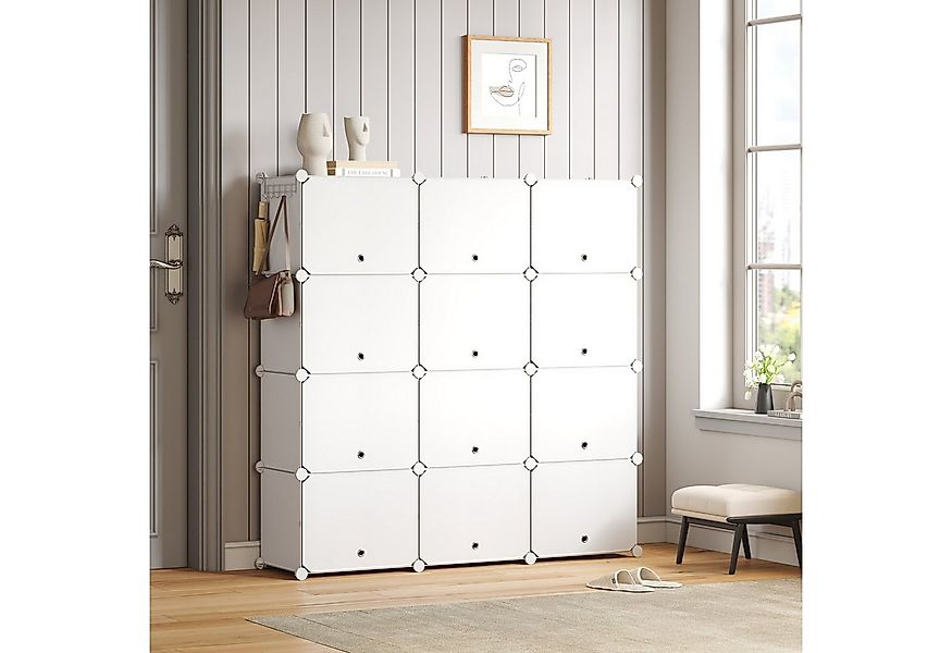 Mondeer Schuhregal Schuhschrank, Kunststoff-Schuhschrank mit Tür, Platzspar günstig online kaufen