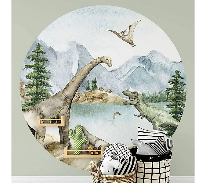 K&L Wall Art Fototapete Fototapete Baby Kinderzimmer Dinosaurier T-Rex Dino günstig online kaufen