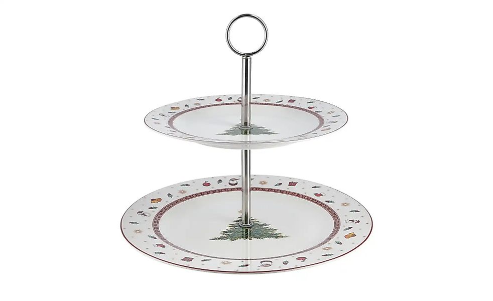 Peill+Putzler Etagere Weihnachtsgeschirr Santa ¦ weiß ¦ Porzellan,Edelstahl günstig online kaufen