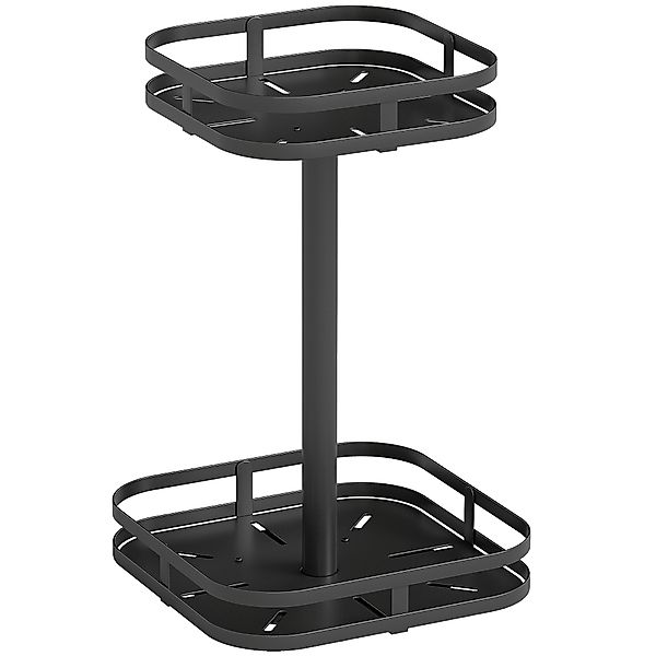 HOMCOM Gewürzregal 2-stufig 360° drehbarer Küchenregal mit Erhöhtem Ränder günstig online kaufen