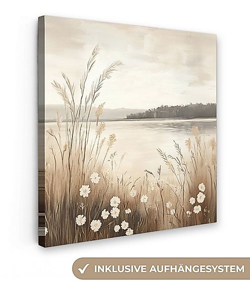 OneMillionCanvasses® Leinwandbild See - Wasser - Natur - Beige, Fotodruck ( günstig online kaufen