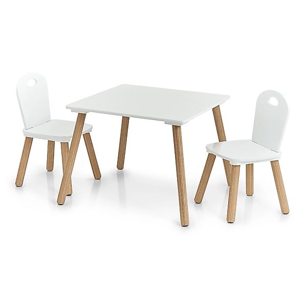 Zeller Kinder-Sitzgarnitur-Set Scandi MDF/Kiefer 55 x 55 x 43,5 cm 3-teilig günstig online kaufen