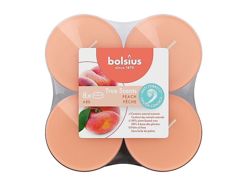 Bolsius Duftkerze Bolsius Maxi-Lichte transparent 8 Stunden 8er Pack günstig online kaufen