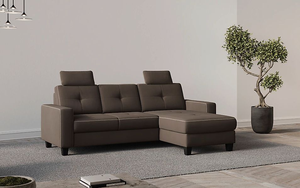 Places of Style Ecksofa "Varese", wahlweise mit Bettfunktion und Bettkasten günstig online kaufen