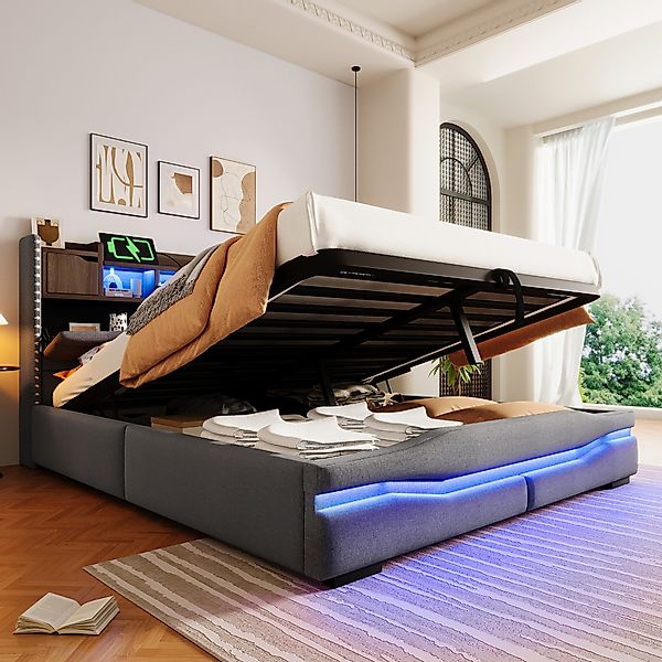 HAUSS SPOLE Polsterbett 160x200cm mit Ladefunktion, günstig online kaufen