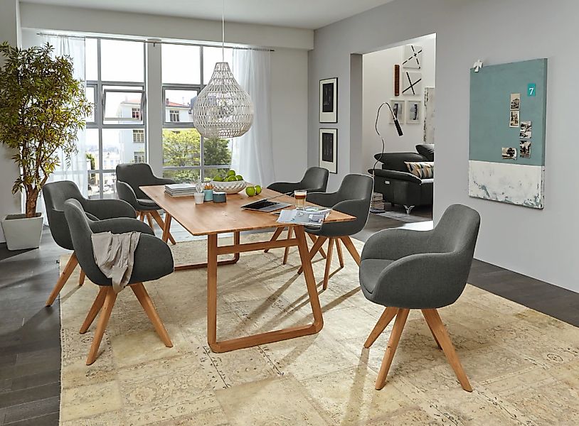 Musterring Esstisch "Tavia" Bügelgestell in 3 Farben, Platte Charakter-Eich günstig online kaufen