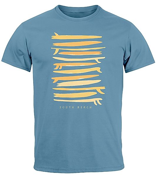 Neverless Print-Shirt Herren T-Shirt Surfboards South günstig online kaufen