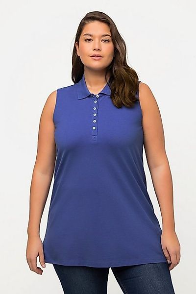 Ulla Popken Poloshirt Polotop Regular Polokragen ärmellos günstig online kaufen