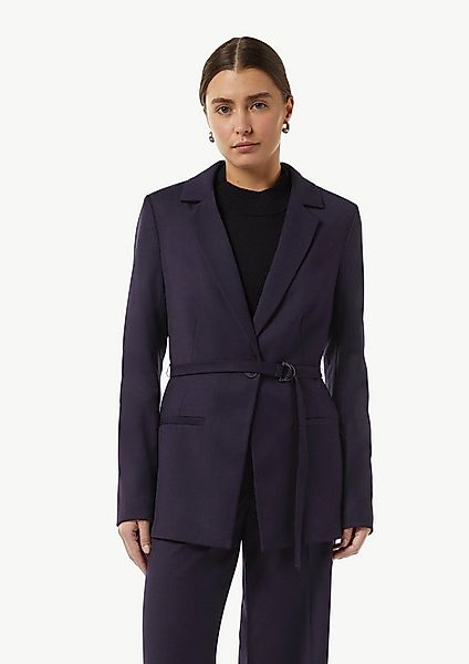 comma Jackenblazer Indoor-Blazer Twill-Blazer mit schmalem Gürtel günstig online kaufen