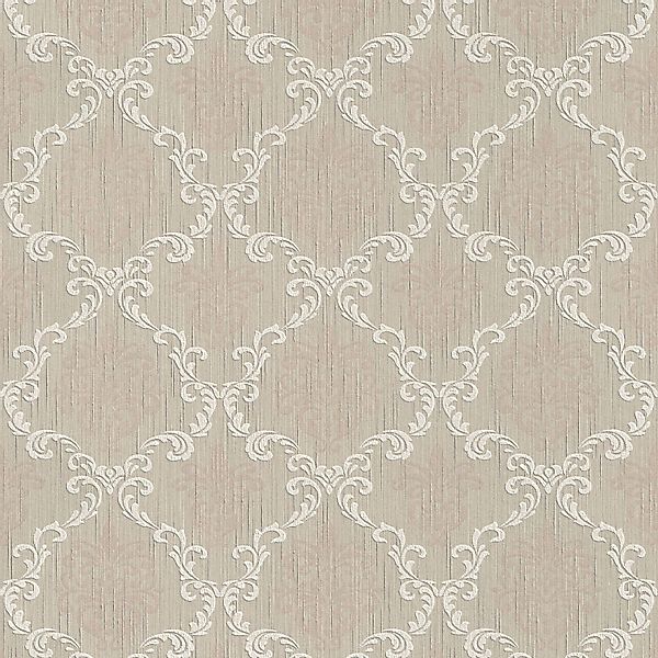 PROFHOME 956291-GU Textiloptik Tapete Barock Matt Beige 0,53 m x 10,05 m 5, günstig online kaufen