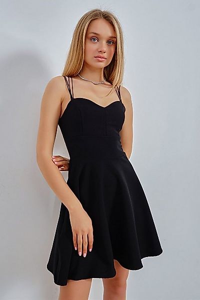 WOMAN VISION Minikleid Ausgestelltes Minikleid mit gekreuzten Trägern am Rü günstig online kaufen