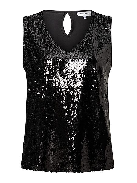 MORE&MORE Shirttop glitzerndes Pailletten-Top, Jerseyrücken günstig online kaufen